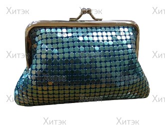 Косметичка 13х9х4 см металлическая чешуя
